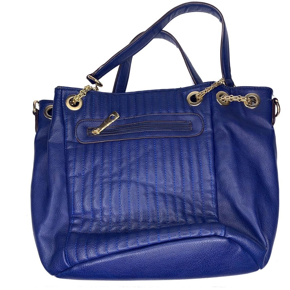 Tory Burch Blue Bucket Tote Hobo Bag - Picture 2 of 6